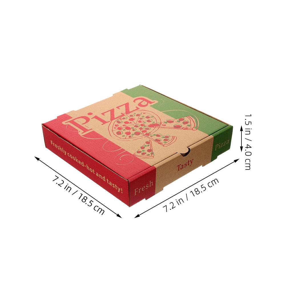 10 Stück Pizza-Aufbewahrungsboxen, 7 Zoll große, faltbare Pizzaschachtel aus Papier für die Lieferung, hält Ihren Kuchen frisch, praktische Aufbewahrungslösung für Pizza