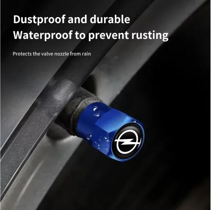 4pcs Universal Car Wheel Tire Valve Stem Caps Dust Covers Aluminum Tire Wheel Stem Air Valve Cap For Opel Astra Car Accessories MH8