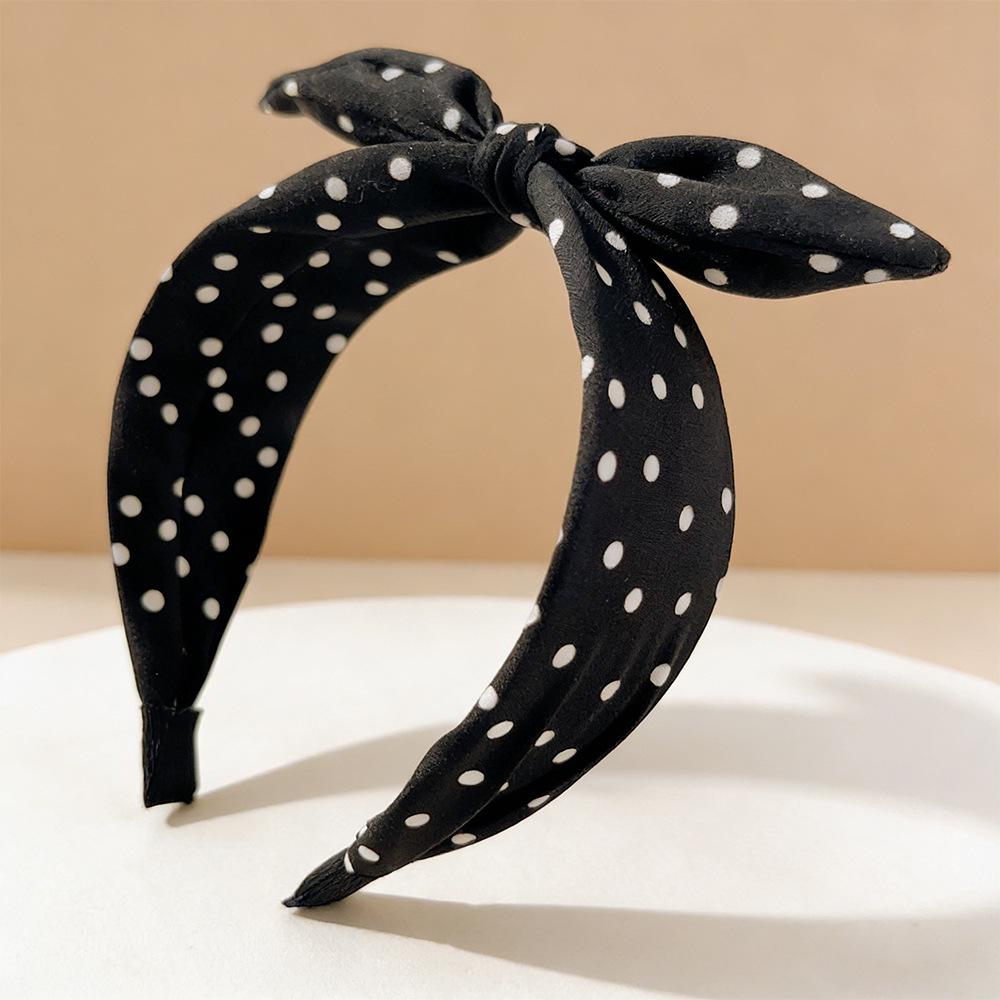 Korean Polka Dot Bow Headband - Women s Versatile Sweet Fabric Hair Accessory