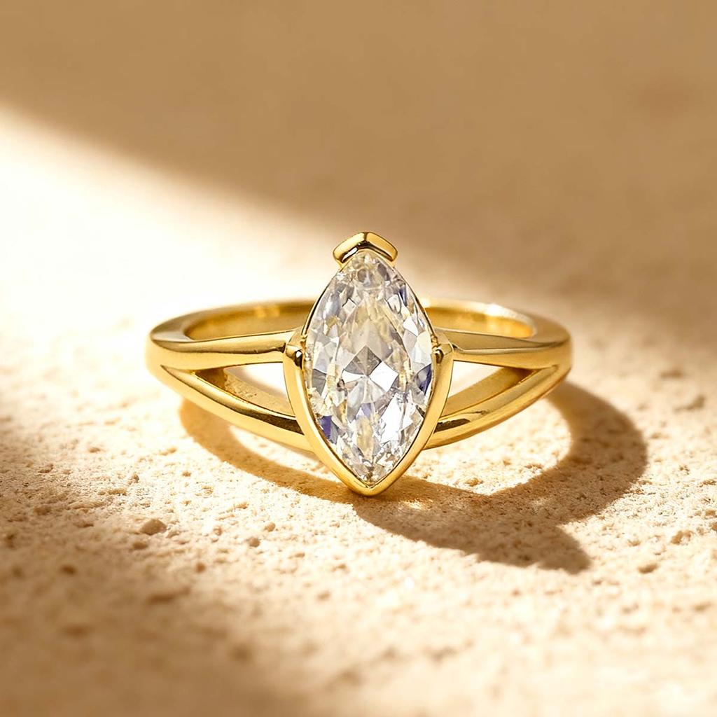 925 Sterling Silver Fashion Shiny Marquise Shape Zircon Ring For Women Engagement Wedding Anniversary High Quality Fine Jewelry