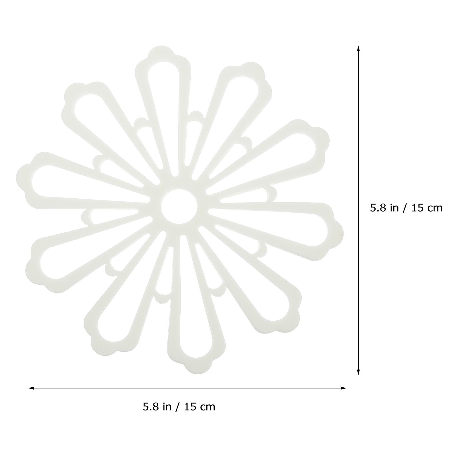 

3Pcs Hollow Flower Shape Petal Pot Mat Heat Resistant Place Mats Dining Table Cup Hot Pot Tableware Coasters Hollow Place Mat other чорний