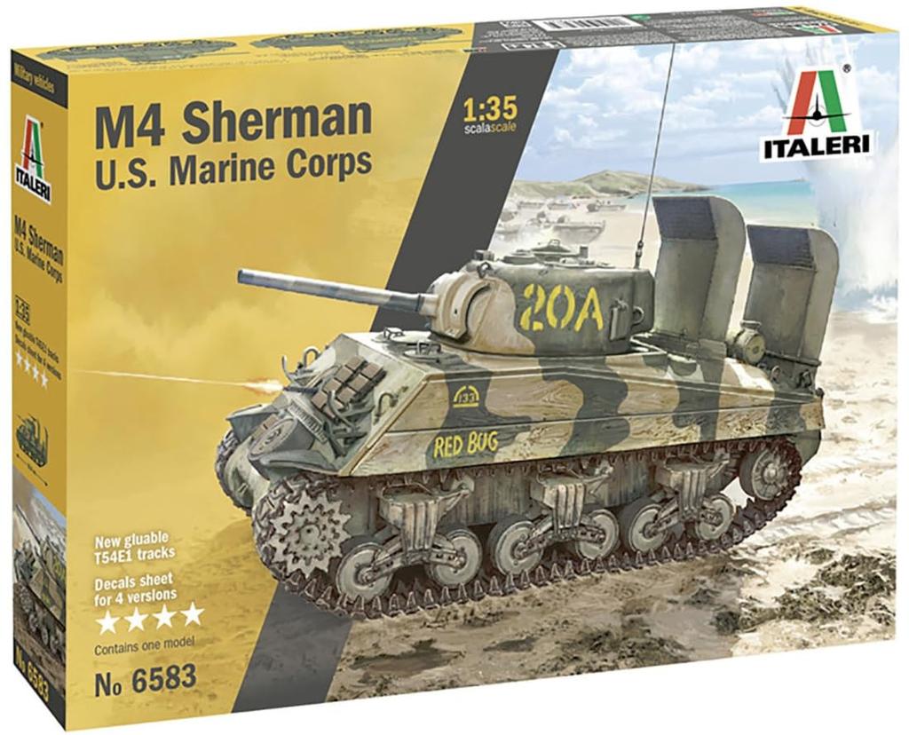 Platz Italeri 1/35 WWII US M4A2 Sherman Pacific Theater Plastic Model Kit IT6583 (Tank)