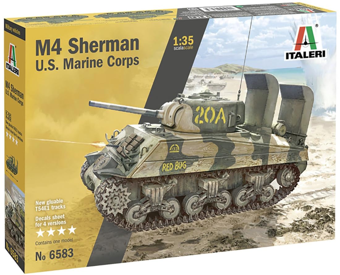 

Platz Italeri 1/35 WWII US M4A2 Sherman Pacific Theater Plastic Model Kit IT6583 (Tank)