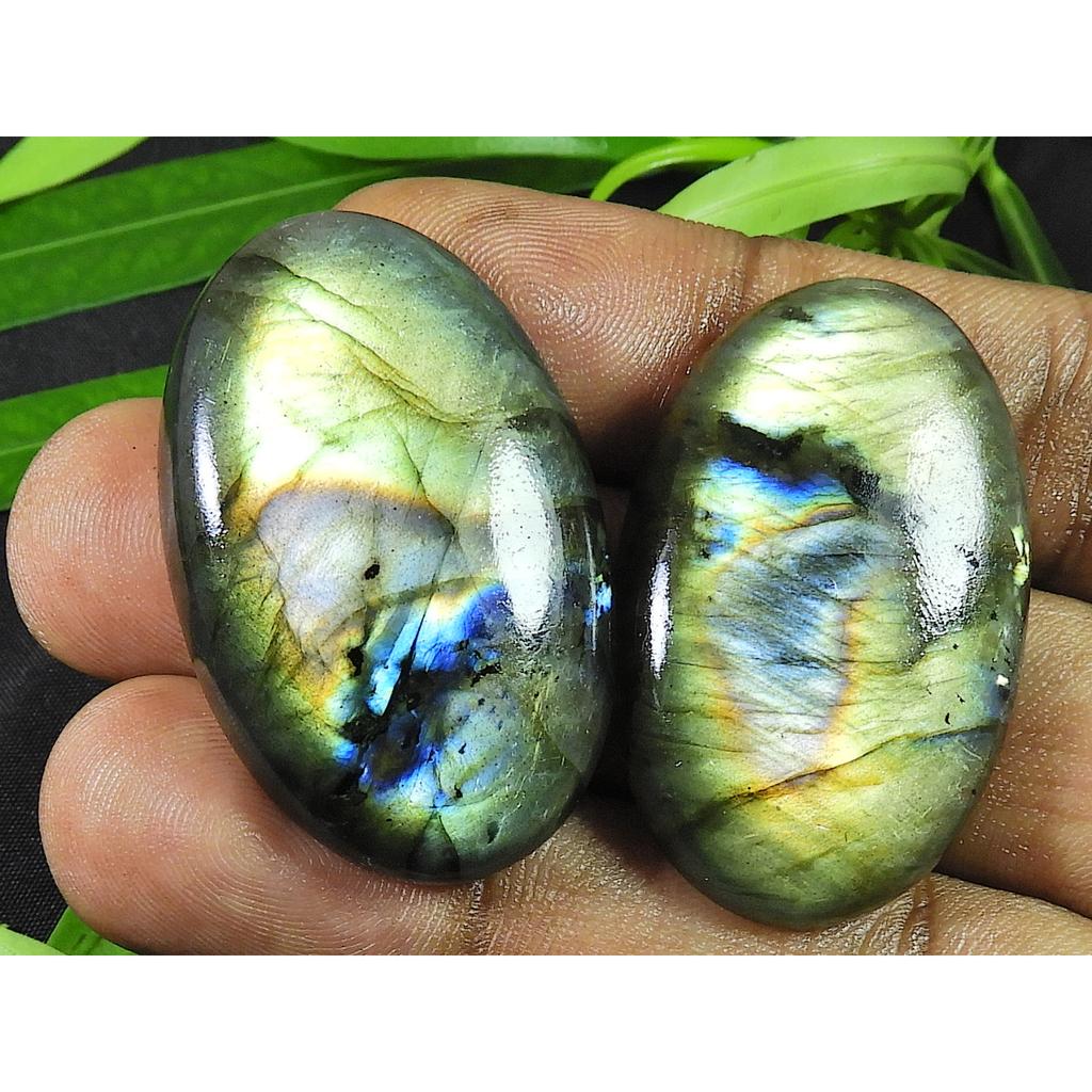 20-29MM Natural Purple Labradorite Oval Cabochon Loose Gemstone 130Cts. SK-4215