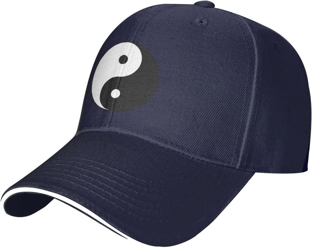 Yin Yang Baseball Cap Adjustable Polyester Casual Sun Protection Baseball Hat for Adults
