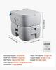 Portable Toilet, 30L Detachable Waste Tank, 200 Flushes, Camping Toilet for Adults, Outdoor Travel Potty with Level Indicator, Suitable for RV Travel,