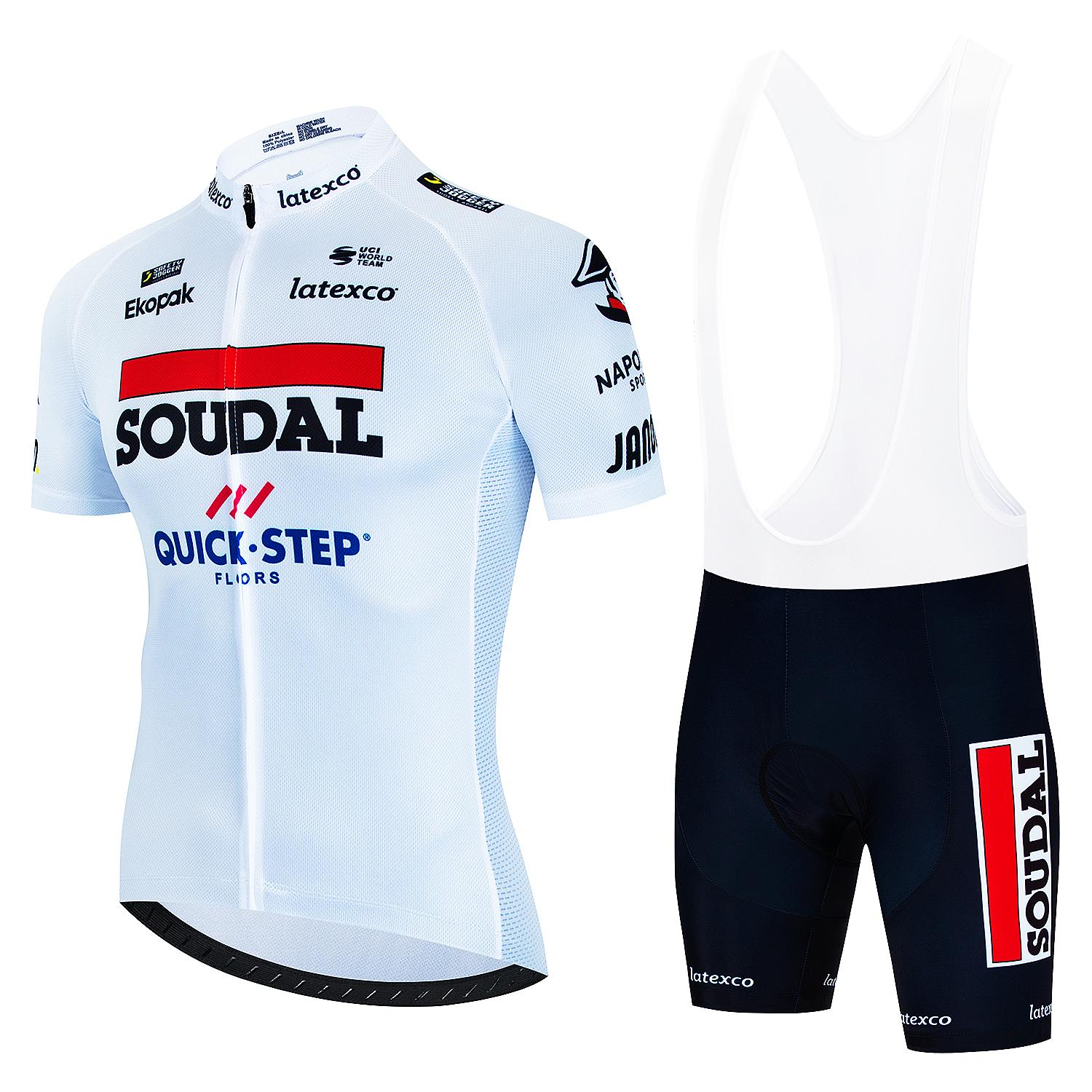 

Мужской комплект одежды для велоспорта SOUDAL Quick Step Clothing 2025 Велосипедная одежда Летняя веломайка Велосипедная куртка Мужские весенние шорты Комбинезон L