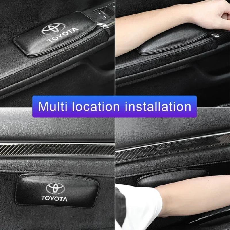 Leather Knee Pad Car Interior Pillow Comfortable Elastic Cushion for Toyota GR RAV4 Prius CHR Camry TRD GT86 Corolla Yaris Auris