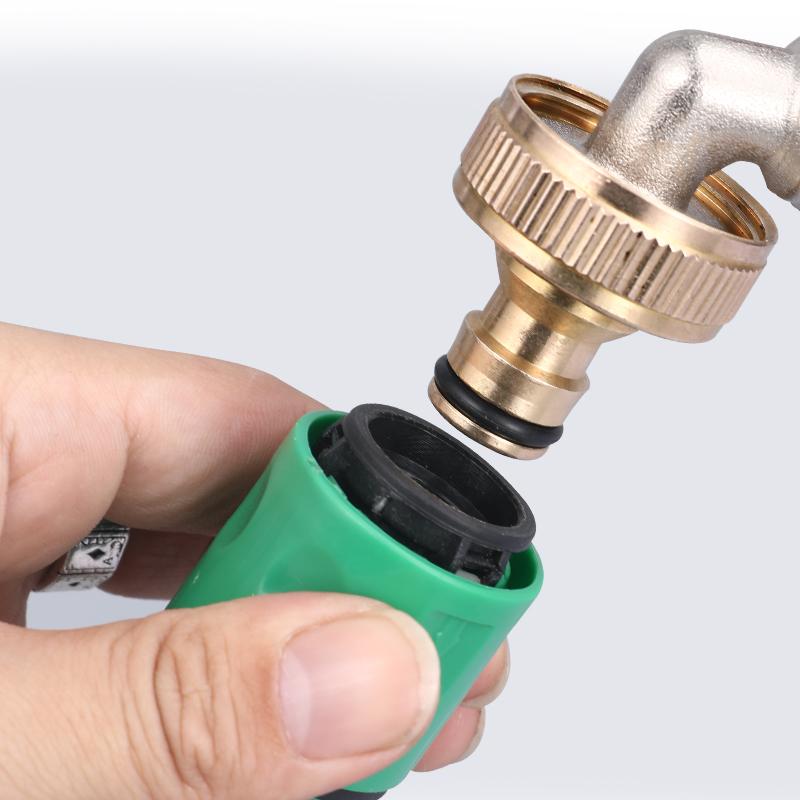 Universal Brass Tap Connector 1/2" 3/4" Quick Adapter Joints Garden Hose Car Washing Watering Spray Nozzle
