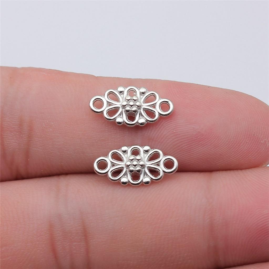 Connettori Fiore a Lavoro Aperto Gancio per Ciondolo Colore Bronzo Antico Creazione Gioielli Accessori Fatti a Mano Connettori per Ciondoli