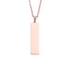 Geometric European & American Style Stainless Steel Bar Pendant Necklace