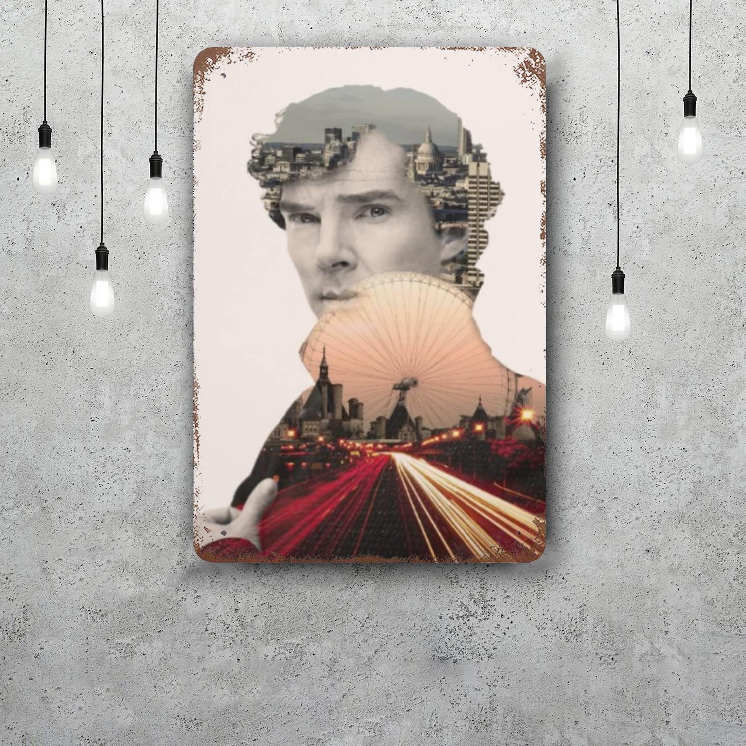 

benedict cumberbatch Metal Signs wall decor Vintage Tin Signs Captain Metal Poster Decor for Bar Pub Club Wall Decoration 20x30cm（7.8x11.8inch）