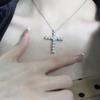 Diamond Cross Layered Choker Necklace for Women - Trendy, Versatile, Simple Clavicle Chain Pendant