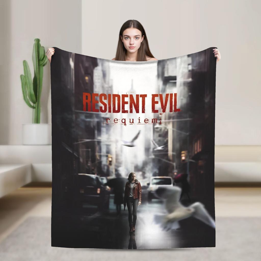 Residents Evils 9  Blanket Multiple Sizes Warm Cozy Fluffy Games Throw Blankets for Couch Sofa and Bed