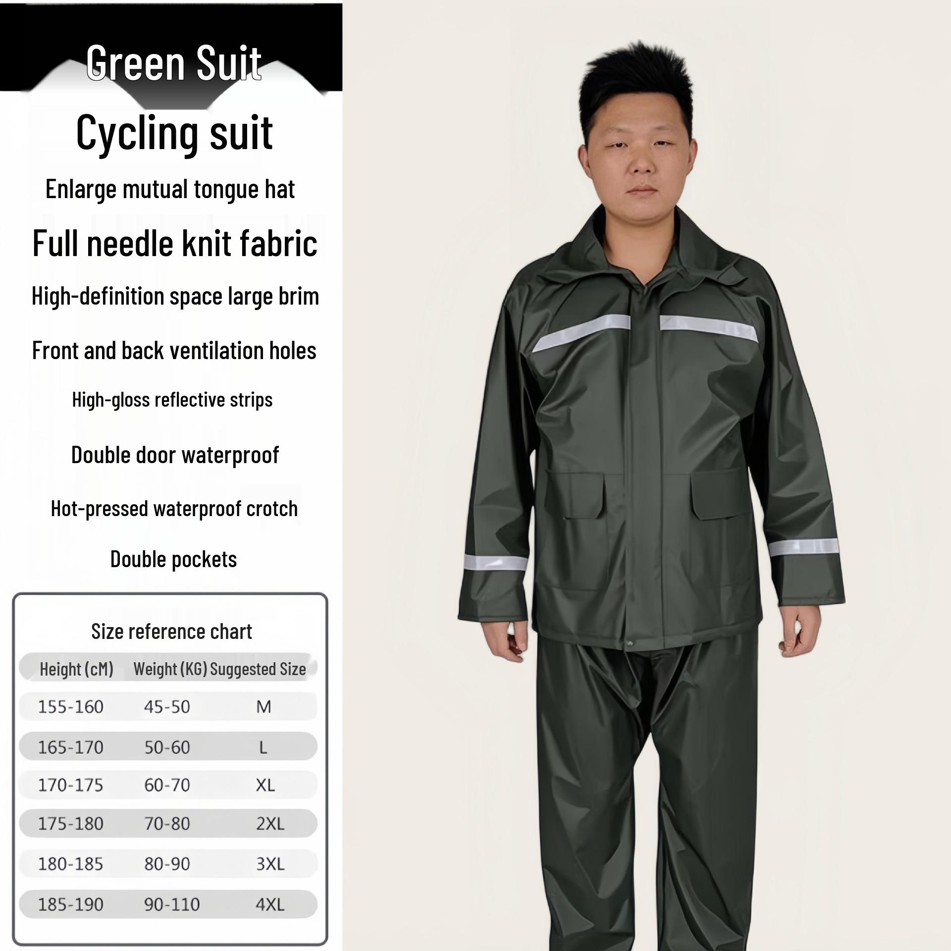 

Светоотражающий вязаный велосипедный дождевик и брюки - Защита от шторма/наводнения для велосипедистов XXXL