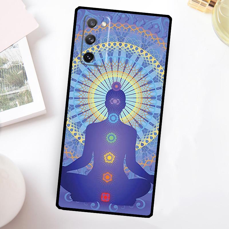 Mandala Chakra Insist Yoga Phone Case For Samsung Galaxy S25 S24 Ultra S23 FE S20 S21 FE S22 Plus S9 S10 S25 FE Cover