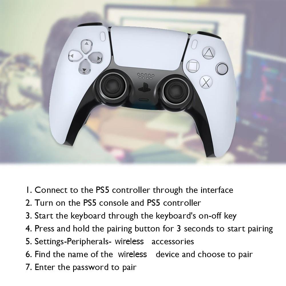 For SONY PS5 Dual Sence Joystick Wireless Bluetooth Controller Chat Pad Keypad for Playstation 5 Gamepad Mount Built-in Speaker