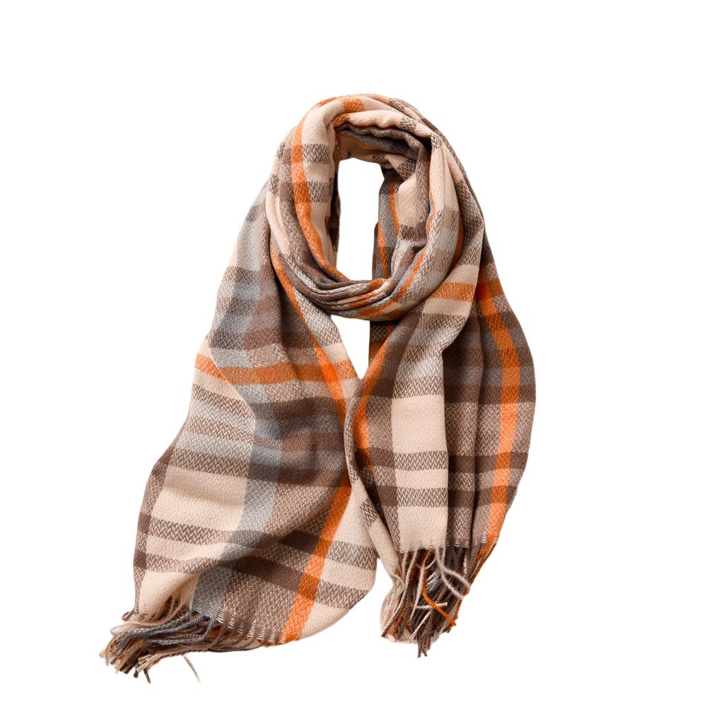 Women's Thick Plaid Scarf and Shawl Wrap for Winter Warmth