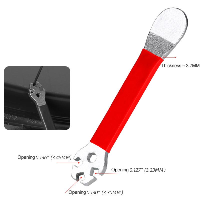 

1Pcs Wheels Tension Correction Repair Tools Bicycle Steel Spoke Wrench Rim Adjustment Tool Tensioner красный