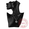 Letter Mom 925 Sterling Silver Fashion AAA Zirconia Crystal Charm Loves Heart Necklace & Pendant Women Mother's Day Gift For Mum