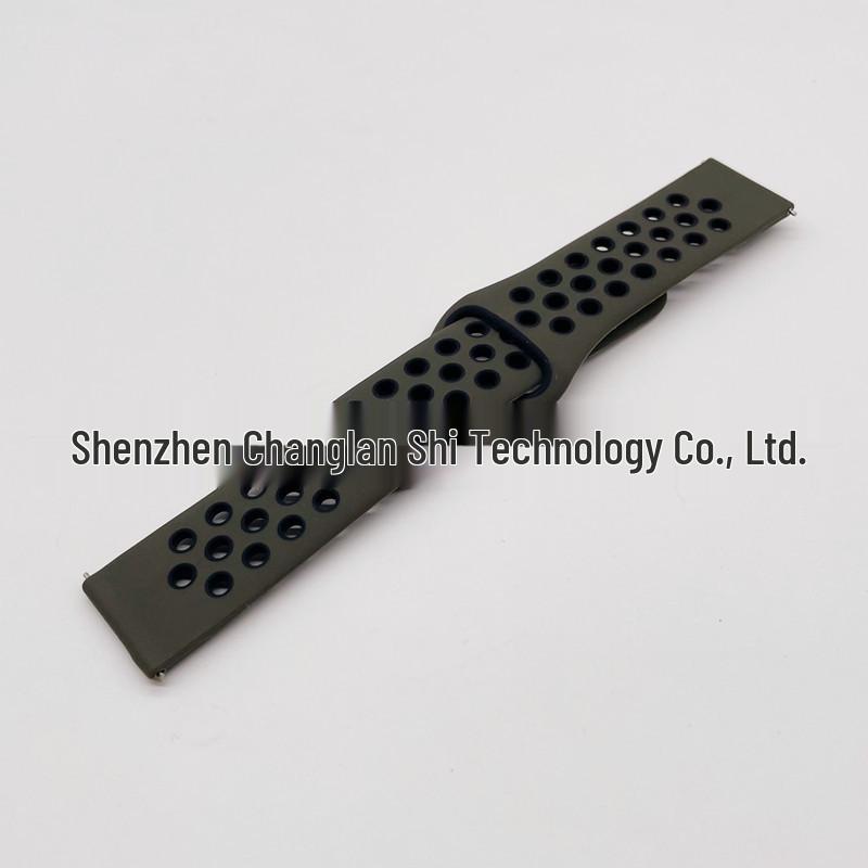 

Compatible Two-Color Silicone Strap for Huawei GT3, Samsung S4, Huami GT2pro, Honor Magic 2, and Xiaomi Watches 22mm with 2 quick-release spring bars