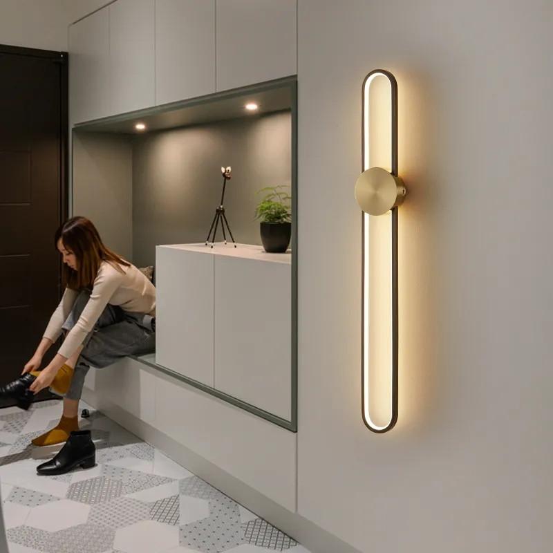 Multi-Color Adjustable Bedside Wall Lamp Modern Nordic Simple Wall Light Bedroom Bedside Lamp Living Room Led Lighting Fixture