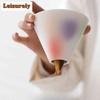 400ml Gradient Peach Blossom Coffee Filter Cups Espresso Filter Set Reusable Cone Pour Over Coffee Dripper Filters Accessorie