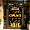 Polyester Graduation Flag 72.8X35.4Inch Graduation Backdrop Hanging Ornament For Festival Decoration Social Gathering