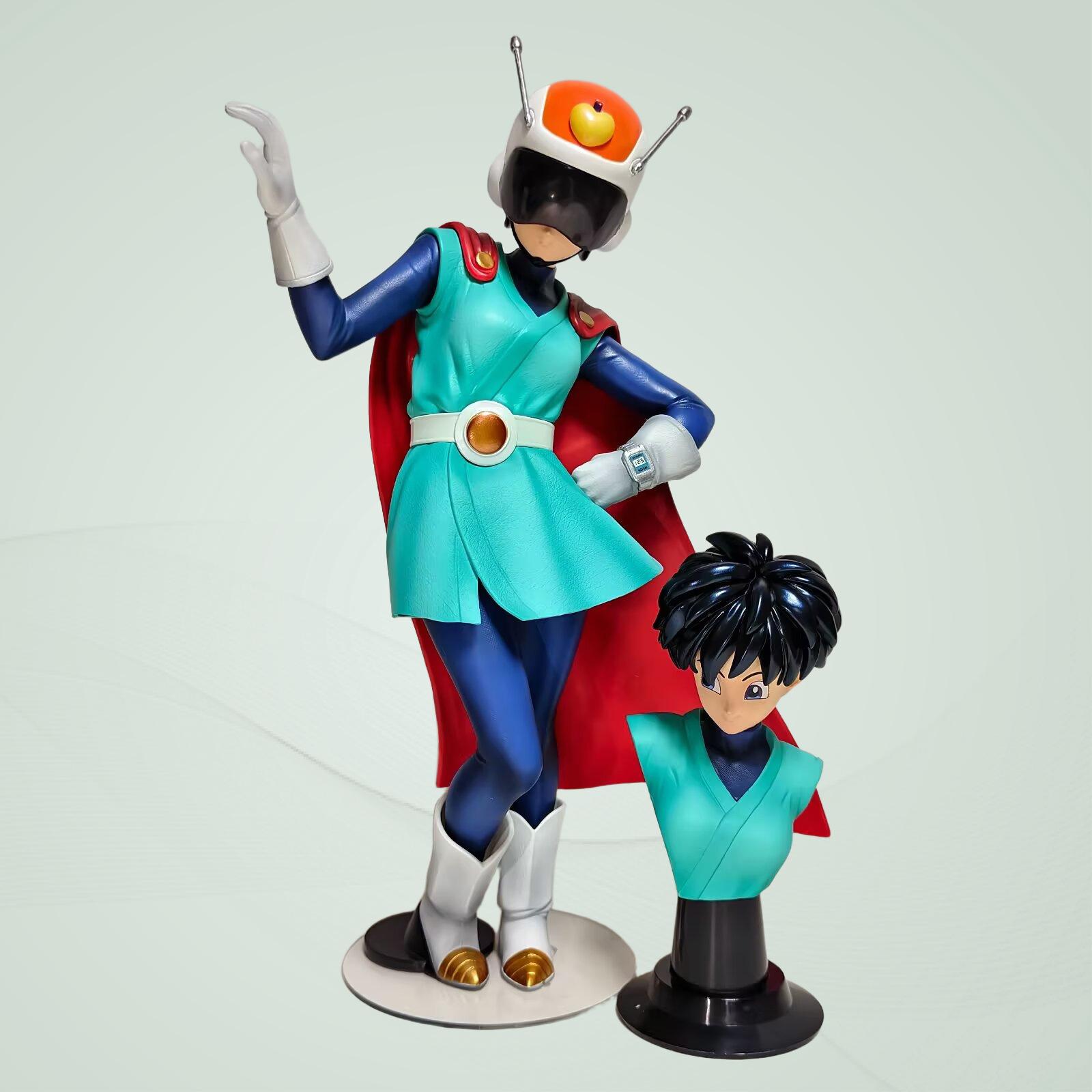

Dragon Ball Great Saiyaman Gohan Action Figure Dual Head Sculpt Boxed Collectible Statue Desktop Decor For Anime Enthusiasts