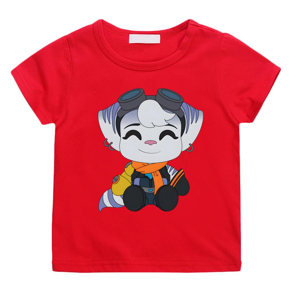 Ratchet & Clank Rift Apart GAME T-shirts Cartoon Print Manga Tee-shirt Boys/girls Cotton T Shirt