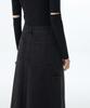 Musinsa Standard Woman Women'S Denim Carpenter Long Skirt [Washed Black]