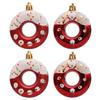 4Pcs Lovely Donut Christmas Tree Decoration Christmas House Hanging Ornament