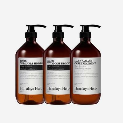 Shampoo Himalayan Herb Nard Cura Totale Fragranza Firma 1000ml x 2 + Trattamento x 1
