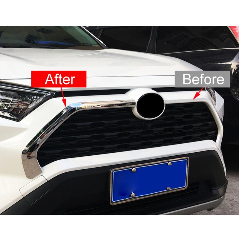For Toyota RAV4 XA50 2024 RAV 4 Hybrid ABS Car Front Grille Grills Decoration Cover Frame Accessories