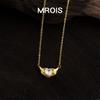 18K Gold-Plated Heart Pendant Clavicle Necklace with Zircon