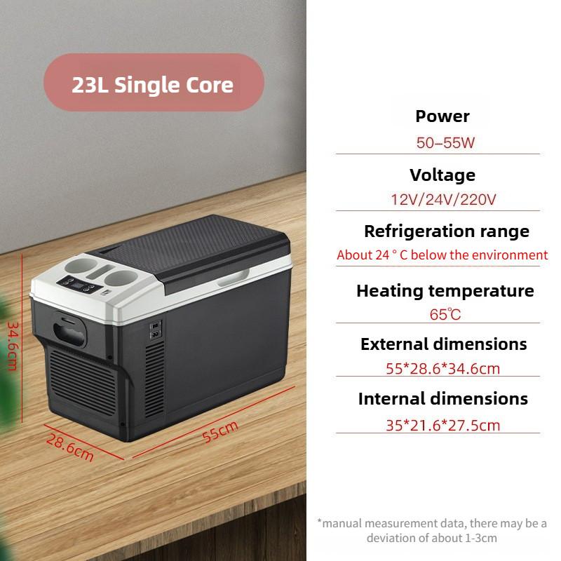 12V/24V Large Capacity Car Refrigerator Car Home Dual-use Small Fridge Mini Portable Digital Display Freezer