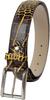 [FashionBerry] Yellow Italian Leather Belt, Crocodile Embossed, Color Leather, Men's & Women's, Italian Leather Belt, Business, Formal, Brand,
