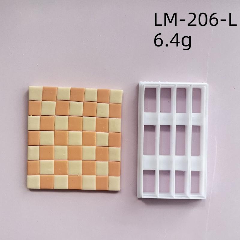 3Pcs Geometric Clay Earring Cutter Gridded Clay Cutter for Earrings Making, Clay Earring Cutter Tool for Jewelry Making