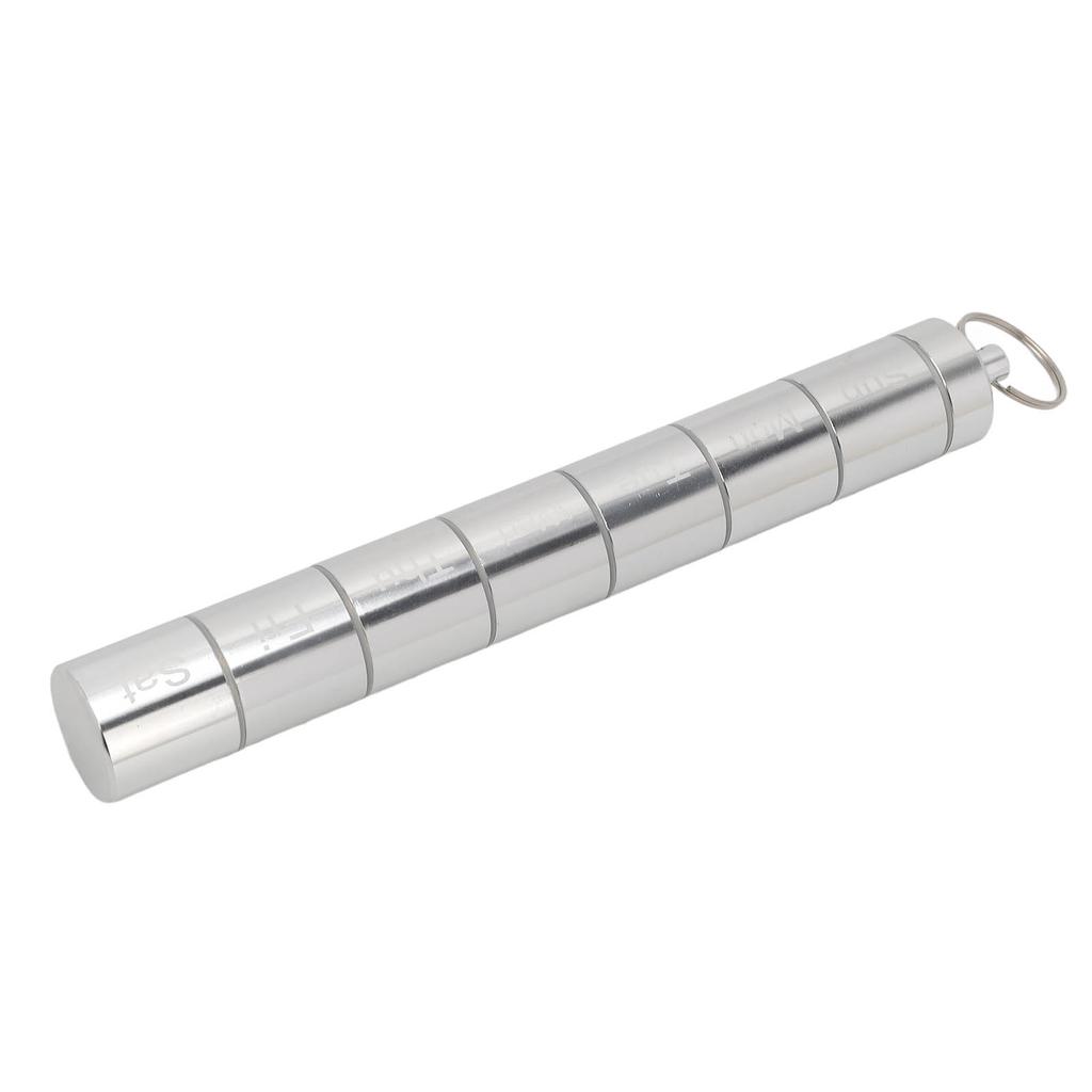 7 Days Weekly Medicine Box Aluminum Alloy Waterproof Keychain Pill Holder Case for Supplements