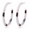 Vintage Leopard Round Acetic Acid Sheet Hoop Earrings For Women Big Minimalistic Circle Acrylic Earrings New Boho Jewelry