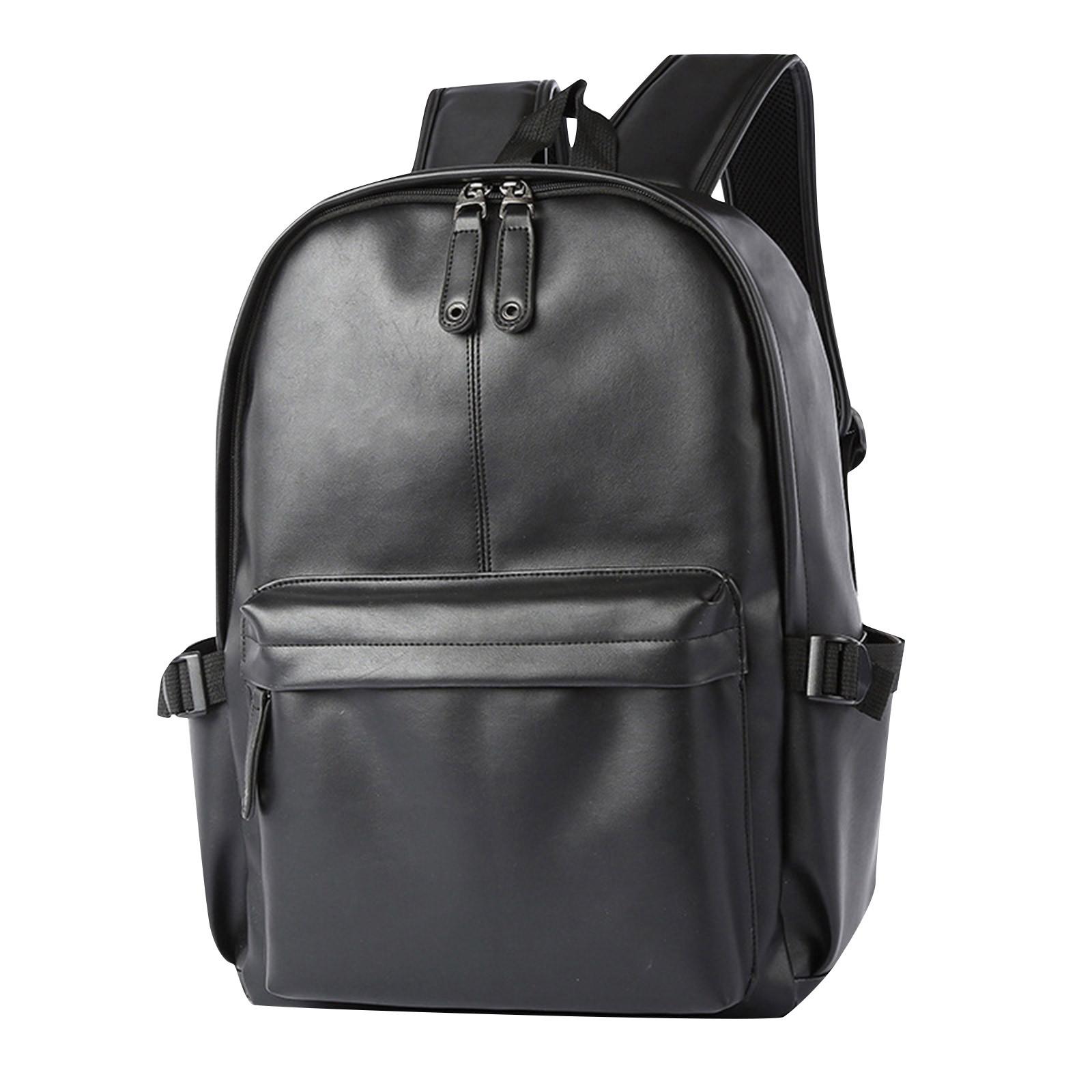 Fashion Bag Youth Student School Bag Leather Backpack Youth Backpack One Size чёрный