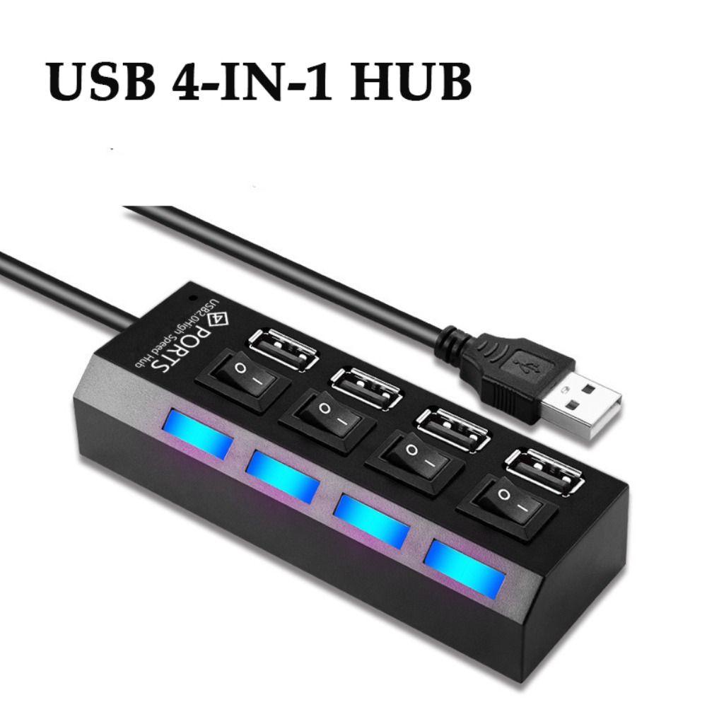 

for PC Laptop 4 Port Multiple Extender Hub 2.0 Adapter USB HUB Expander білий