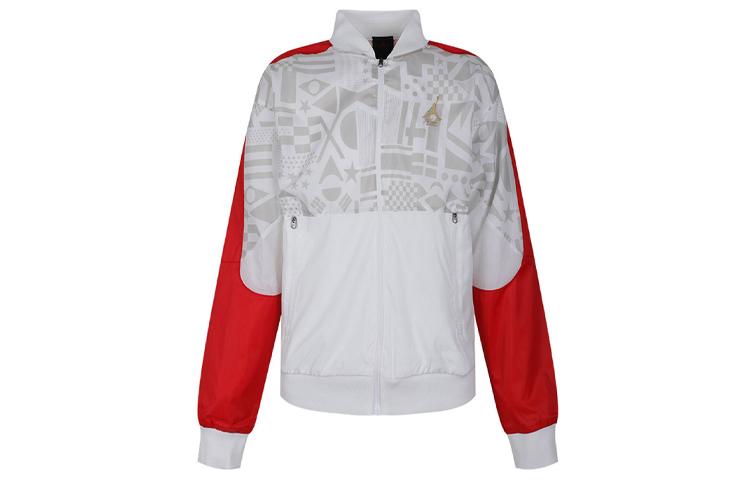 Jordan LGC FIBA Куртки Мужские Белые С капюшоном Умеренные Другие CJ9097-657 L
