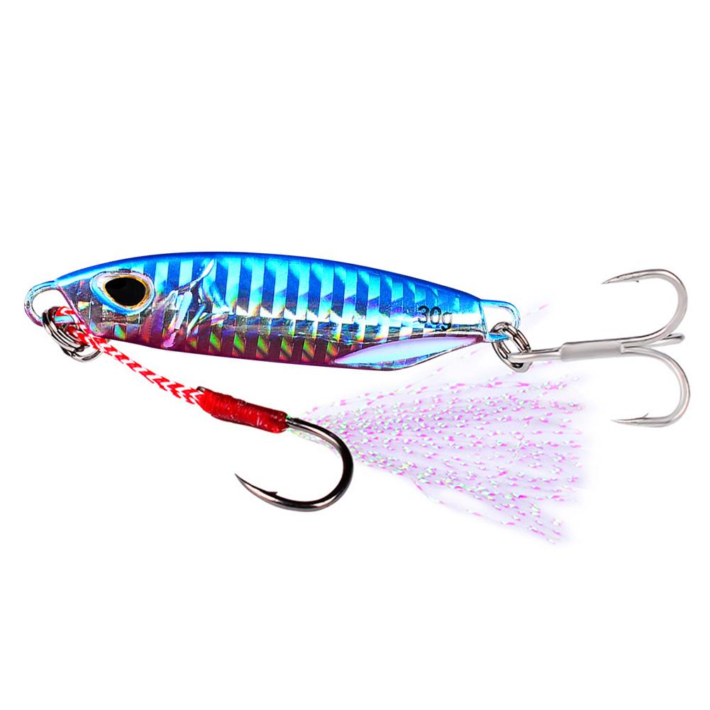 30g 65mm Artificial Baits Metal Sequins Iron Plate Wobbler Rotating Bait Long Cast Fishing Lure for Saltwater Freshwater