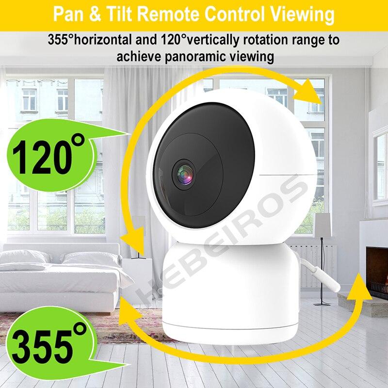 Baby Monitor With Music Talk Back Night Vision 360 PTZ Camera Battery Security Nanny Wifi Camera 4.3 Inch Video 1080PAA