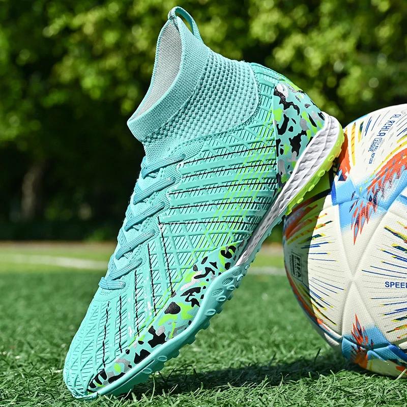 Fashion Men Football Boots Professsional Original Society Football Boot Turf Training Teenager Futsal Court Football Boot for Children