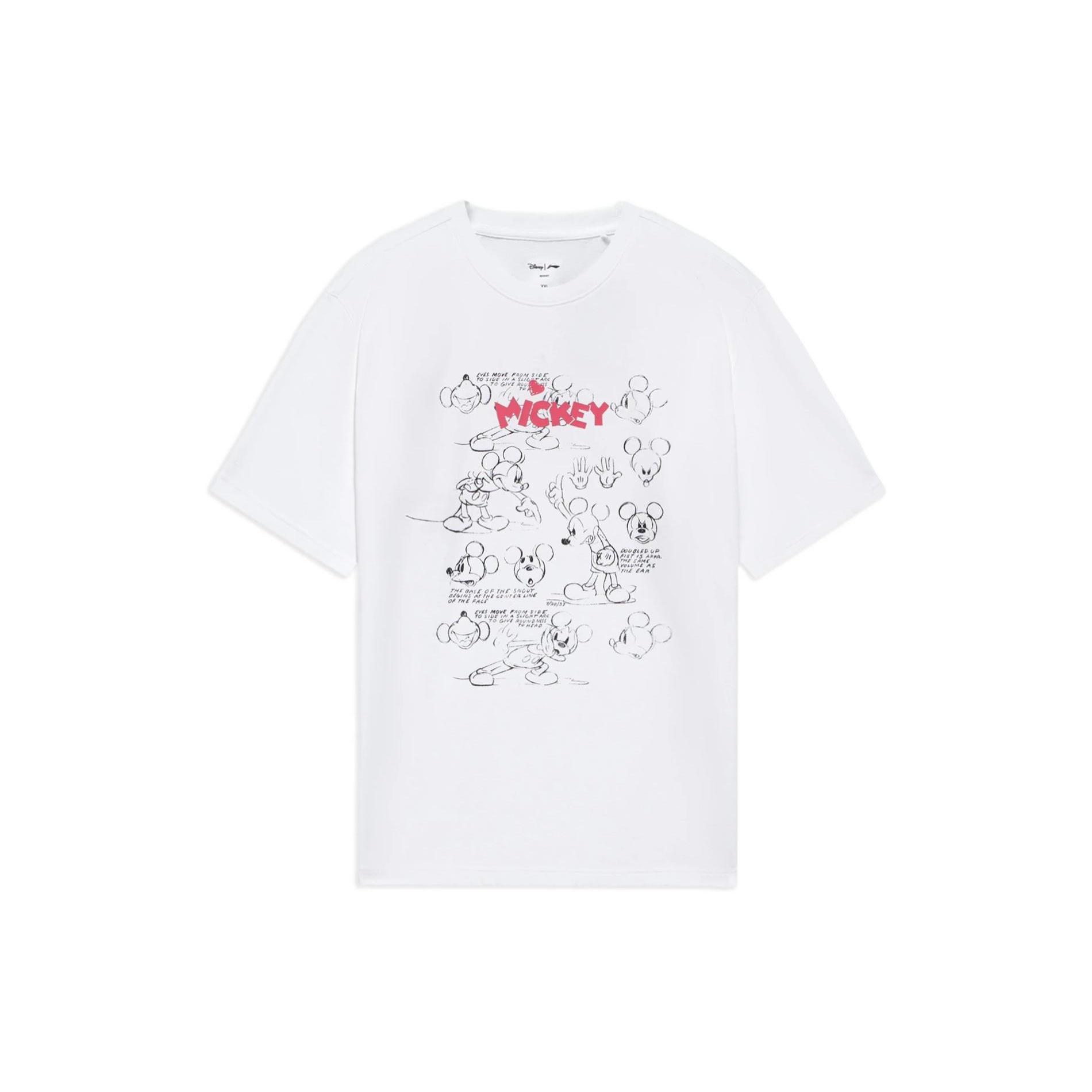 Li-Ning x Disney Mickey Mouse Graphic T-shirt  White  Men s AHSS947-3 S
