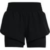 Under Armour Two-In-One Woven Training Shorts Women Shorts Black 1361154-001