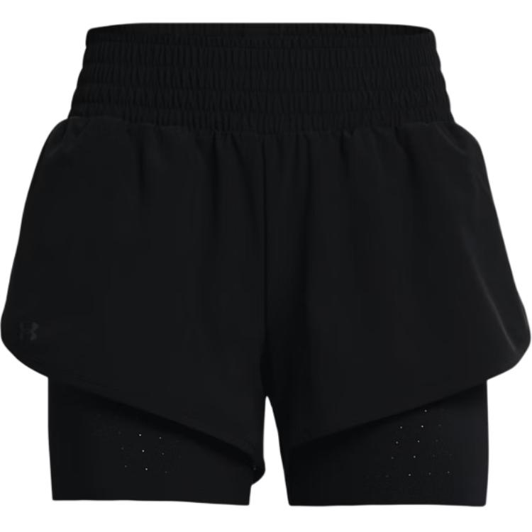 Under Armour Two-In-One Woven Training Shorts Women Shorts Black 1361154-001