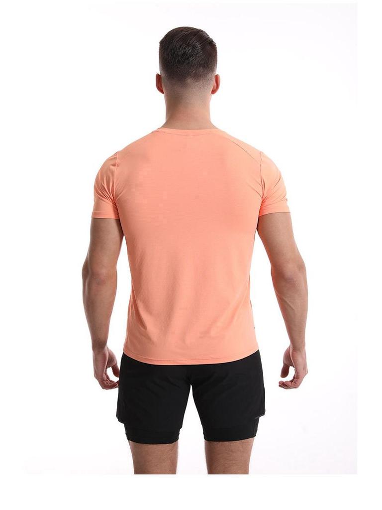 Men's Quick-Dry Sports T-Shirt: Solid Color, Breathable, Short Sleeve for Running & Fitness